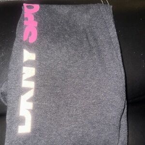 DKNY Charcoal and Pink Kids Leggings